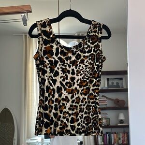 Leopard Print Sleeveless Top